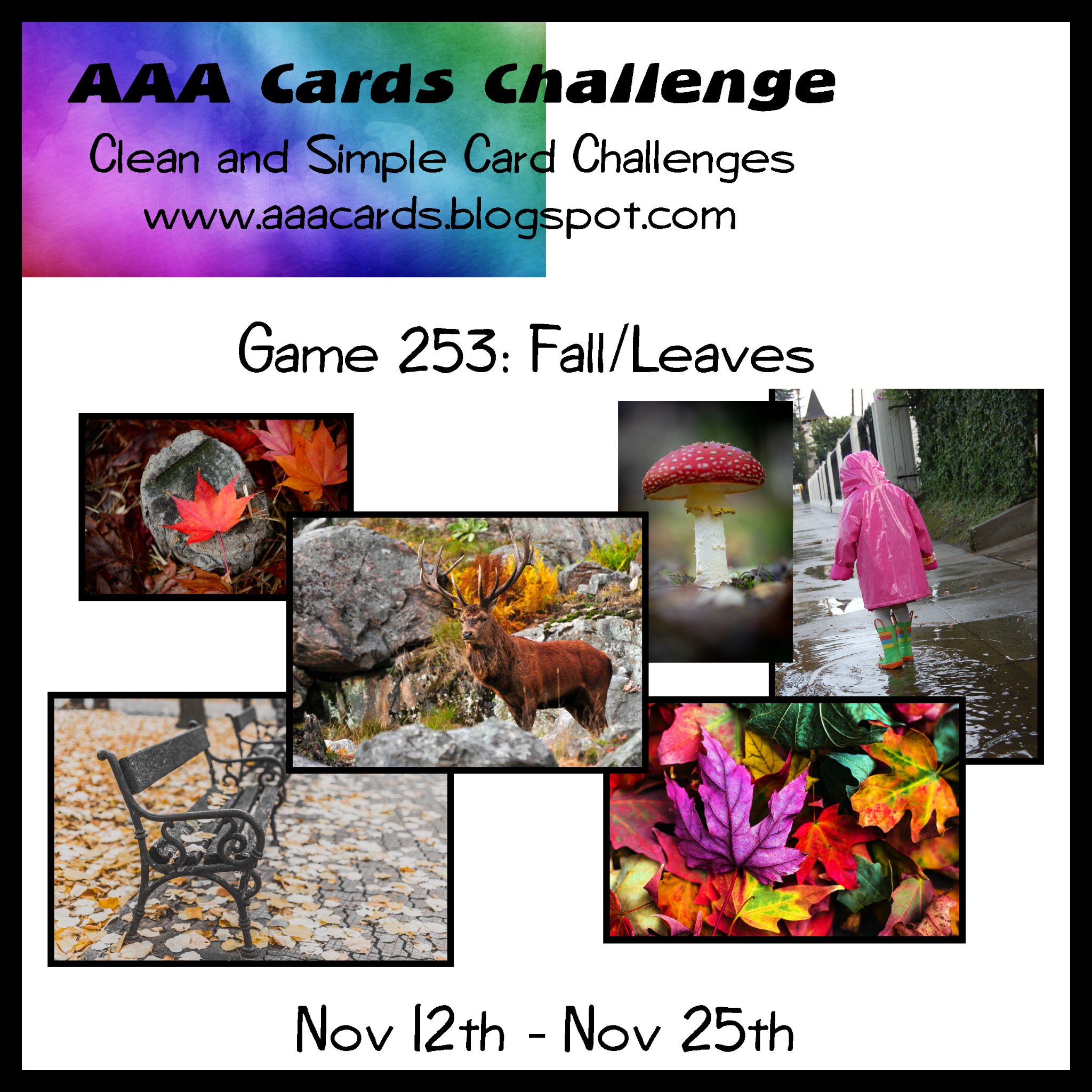 AAA Cards #253 – Fall/Leaves – Tinstar Designs